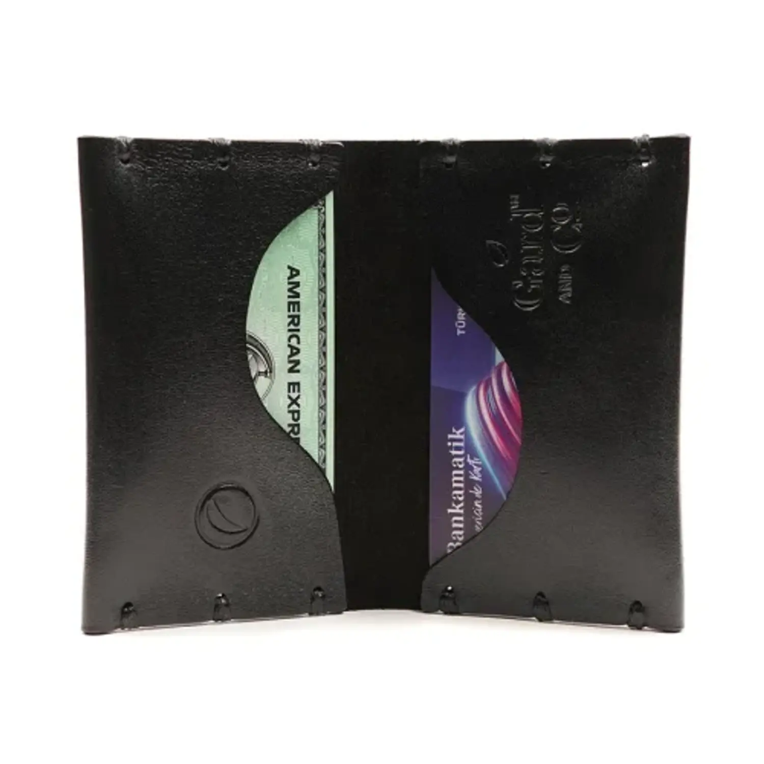 Twin Wave Genuine Leather Unisex Wallet - Card Holder