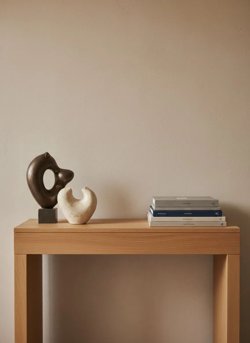 Doğal ahşap dokulu modern dresuar