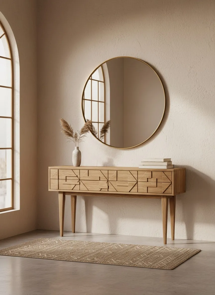 Minimalist ahşap dresuar