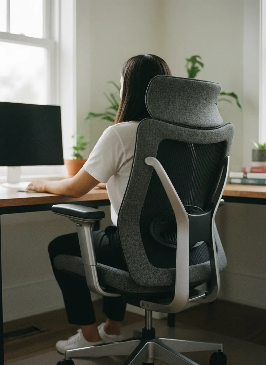 Ergonomik bir çalışma sandalyesi